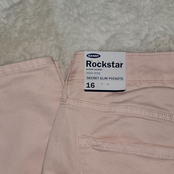 ☆ Old Navy Rockstar Super Skinny High Rise Secret-Slim Pockets ☆ Pink Sz 16 ☆ - Picture 5 of 6
